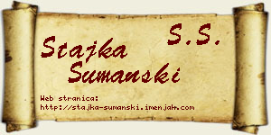 Stajka Šumanski vizit kartica